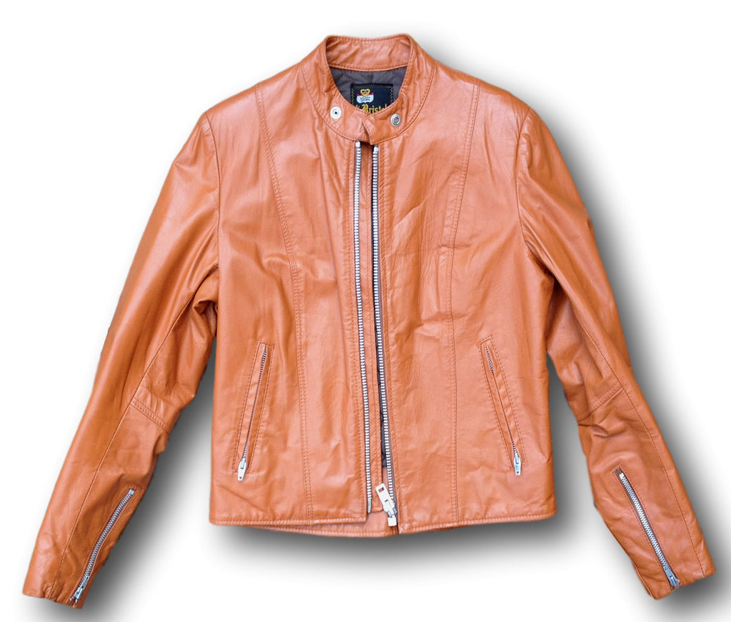 Women's Bristol Leather Vintage Cafe Racer Jacket