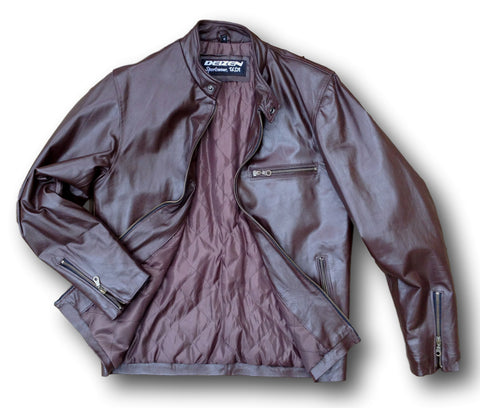 "Hemlock" - Vintage Style Cafe' Racer Leather Jacket (new)