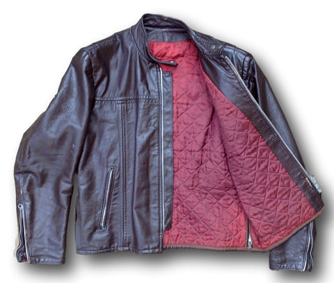 Brimaco Men's Leather Vintage Cafe Racer Jacket